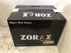 2X ASSORTED HELMETS TO INCLUDE ZORAX MATT BLACK MOTORBIKE HELMET S.