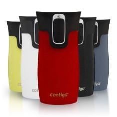 QTY OF ITEMS TO INCLUDE 12X ASSORTED BOTTLES TO INCLUDE CONTIGO WEST LOOP MINI AUTOSEAL TRAVEL MUG | STAINLESS STEEL THERMAL MUG | VACUUM FLASK | LEAKPROOF TUMBLER | COFFEE TO GO MUG WITH BPA FREE EA