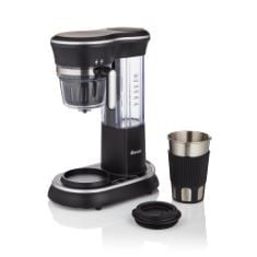 1 X SWAN STAINLESS STEEL BEAN TO CUP COFFEE TO GO MACHINE, INCLUDES STAINLESS-STEEL TRAVEL CUP, DURABLE, TOUCH CONTROL, AUTO SHUT-OFF, SK65010N, BLACK.