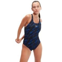 QTY OF ITEMS TO INCLUDE 15X ASSORTED SWIMWEAR TO INCLUDE SPEEDO WOMEN'S HYPERBOOM ALLOVER MEDALIST SWIMSUIT |QUICK DRYING | FITNESS | CHLORINE RESISTANT , BLACK/TRUE COBALT/CURIOUS BLUE, 34, SPEEDO W