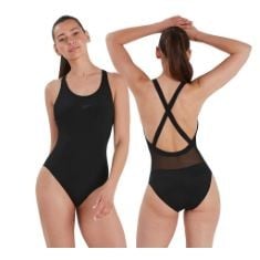 QTY OF ITEMS TO INCLUDE 17X ASSORTED SWIMWEAR TO INCLUDE SPEEDO WOMEN'S ECO ENDURANCE+ POWER CROSS BACK SWIMSUIT, ATHLETIC FIT, CLASSIC DESIGN, RECYCLED FABRIC, CHLORINE RESISTANT, EXTRA FLEXIBILITY,