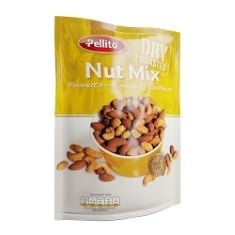 QTY OF ITEMS TO INCLUDE BOX OF ASSORTED FOOD TO INCLUDE PELLITO, DRY ROASTED NUT MIX, PEANUTS, ALMONDS, CASHEWS, 96 PERCENT WORLD PREMIUM QUALITY NUTS, 23G PROTEIN, 8G FIBRE, 605 KCAL, CRUNCHY & DELI