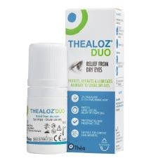 15 X THEALOZ DUO EYE DROPS - RAPID & LONG-LASTING RELIEF FOR DRY, TIRED & SORE EYES | GENTLE, PRESERVATIVE-FREE FORMULA | SUITABLE FOR CONTACT LENS WEARERS | 10 ML (300 DROPS) EXP: 2027/05.