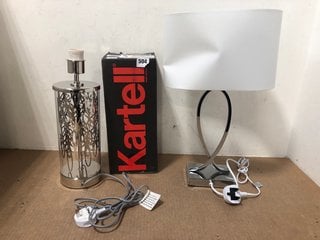 3 X ASSORTED LIGHTING ITEMS TO INCLUDE JOHN LEWIS & PARTNERS TOM TABLE LAMP: LOCATION - BR10