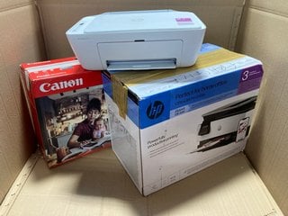 3 X ASSORTED HOME PRINTERS TO INCLUDE CANON PIXMA MG2551S HOME PRINTER IN BLACK: LOCATION - BR3