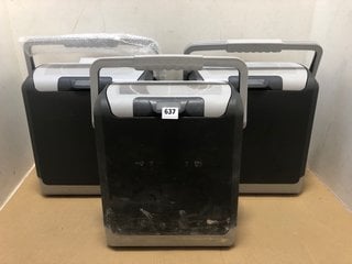 2 X 24 LITRE ELECTRIC COOLBOXES IN GREY TO ALSO INCLUDE 14 LITRE ELECTRIC COOLBOX IN GREY: LOCATION - BR2