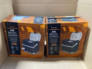 2 X 24 LITRE ELECTRIC COOLBOXES IN GREY: LOCATION - BR13