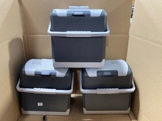 3 X 24 LITRE ELECTRIC COOLBOXES IN GREY: LOCATION - BR13