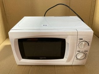 IGENIX 20 LITRE MICROWAVE OVEN IN WHITE: LOCATION - BR14