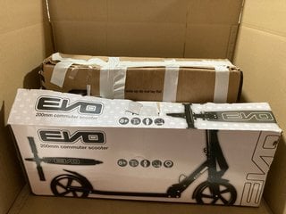 EVO 200MM COMMUTER SCOOTER IN BLACK/WHITE TO ALSO INCLUDE APOLLO FAIRYTALE 12 INCH CHILDRENS BIKE IN PINK/WHITE: LOCATION - BR14