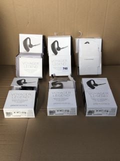 6 X PLANTRONICS VOYAGER 5200 BLUETOOTH HEADSETS: LOCATION - BR16