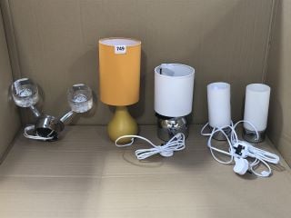 QTY OF ASSORTED LIGHTING ITEMS TO INCLUDE JOHN LEWIS & PARTNERS LUCY TABLE LAMP: LOCATION - BR17