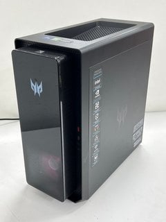 ACER PREDATOR ORION 3000 PO3-650 1TB PC: MODEL NO D22W10 (WITH POWER CABLE, TO INCLUDE GLASS SIDE PANEL). INTEL CORE I7-13700F @ 2.10GHZ, 16GB RAM, , NVIDIA GEFORCE RTX 4060 TI [JPTM127806]. THIS PRO