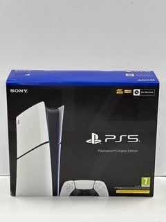 SONY PLAYSTATION 5 (SLIM) DIGITAL EDITION 1 TB GAMES CONSOLE IN WHITE: MODEL NO CFI-2016 (WITH BOX & ALL ACCESSORIES) [JPTM127978]. THIS PRODUCT IS FULLY FUNCTIONAL AND IS PART OF OUR PREMIUM TECH AN