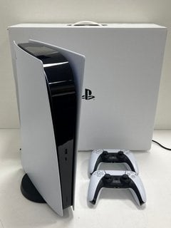 SONY PLAYSTATION 5 DIGITAL EDITION 825GB GAMES CONSOLE: MODEL NO CFI-1216B (WITH BOX & ALL ACCESSORIES, TO INCLUDE 2X SONY PLAYSTATION 5 DUALSENSE CONTROLLERS) [JPTM127961]. THIS PRODUCT IS FULLY FUN