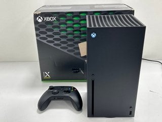 MICROSOFT XBOX SERIES X 1TB GAMES CONSOLE IN BLACK: MODEL NO 1882 (WITH BOX & ALL ACCESSORIES, MINOR COSMETIC IMPERFECTIONS) [JPTM127798]. THIS PRODUCT IS FULLY FUNCTIONAL AND IS PART OF OUR PREMIUM