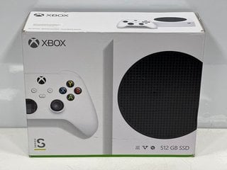 MICROSOFT XBOX SERIES S 512 GB GAMES CONSOLE IN WHITE: MODEL NO 1883 (WITH BOX & ALL ACCESSORIES) [JPTM128000]. (SEALED UNIT). THIS PRODUCT IS FULLY FUNCTIONAL AND IS PART OF OUR PREMIUM TECH AND ELE