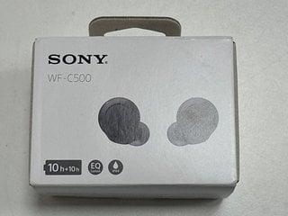 SONY WF-C500 EARBUDS IN BLACK. (WITH BOX & ALL ACCESSORIES) [JPTM128011]. (SEALED UNIT). THIS PRODUCT IS FULLY FUNCTIONAL AND IS PART OF OUR PREMIUM TECH AND ELECTRONICS RANGE