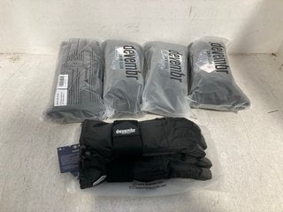 4 X PAIRS OF DEVEMBR SKIING GLOVES IN BLACK SIZE: M - RRP - £140: LOCATION - G16