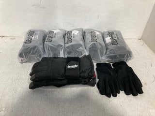 QTY PAIRS OF DEVEMBR SKIING GLOVES IN BLACK SIZE: M - RRP - £200: LOCATION - G16