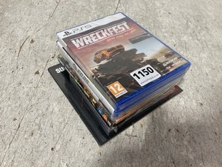 7 X ASSORTED CONSOLES, CD AND DVDS TO INCLUDE THE DEVIL'S HONEY DVD , PS5 WRECKFEST CONSOLE GAME (PEGI 12+), PLEASE NOTE: 18+YEARS ONLY. ID MAY BE REQUIRED): LOCATION - H15