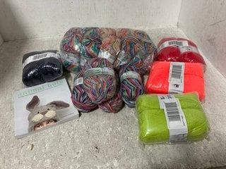 QTY OF ASSORTED ITEMS TO INCLUDE 4 X MULTIPACKS ASSORTED COLOUR OPAL 100G 425M COLOURED WOOL ROLLS: LOCATION - H15