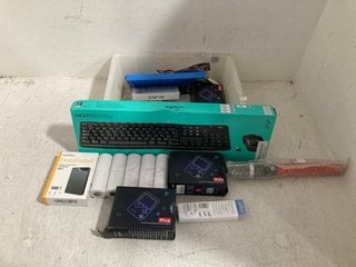 QTY OF ASSORTED ITEMS TO INCLUDE LOGITECH MK270 FULL SIZE WIRELESS KEYBOARD SET: LOCATION - H14