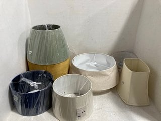 QTY OF ASSORTED JOHN LEWIS AND PARTNERS LIGHT SHADES IN VARIOUS COLOURS AND SIZES: LOCATION - H13