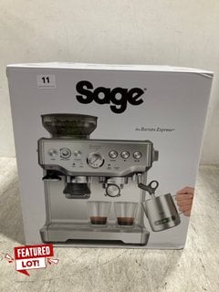 SAGE THE BARISTA EXPRESS BEAN TO CUP COFFEE MACHINE - RRP - £630: LOCATION - E0