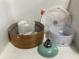 QTY OF ASSORTED JOHN LEWIS AND PARTNERS LIGHT SHADES IN VARIOUS COLOURS AND SIZES: LOCATION - H12