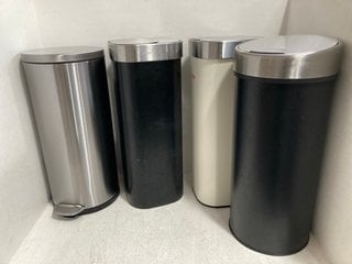 4 X ASSORTED JOHN LEWIS AND PARTNERS WASTE BINS: LOCATION - H11