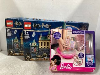 3 X ASSORTED CHILDRENS TOYS TO INCLUDE BARBIE AND ME PEDI SPA PARTY: LOCATION - E8