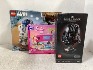 4 X ASSORTED CHILDRENS TOYS TO INCLUDE LEGO STAR WARS DARTH VADER HELMET BUILD KIT MODEL:75304: LOCATION - E8