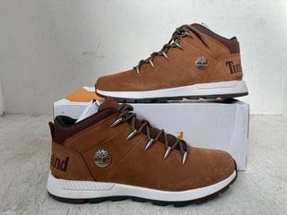 TIMBERLAND MENS SPRINT TREKKER MID WALKING BOOTS IN RACCOLTA RUST BROWN SIZE: 10 - RRP - £130: LOCATION - E10