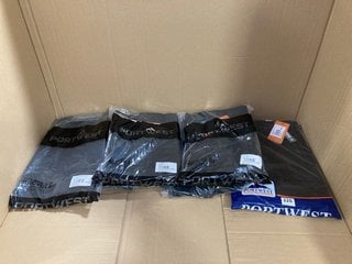 6 X ASSORTED CLOTHING ITEMS TO INCLUDE PORTWEST ACTION TROUSERS IN BLACK SIZE: 42'': LOCATION - E11