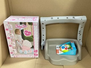 3 X ASSORTED BABY ITEMS TO INCLUDE FISHER PRICE GAME AND LEARN CONTROLLER: LOCATION - E11