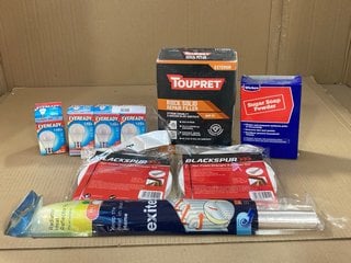 QTY OF ASSORTED IMPROVEMENT ITEMS TO INCLUDE TOUPRET ROCK SOLID REPAIR FILLER PACK 2KG: LOCATION - E16