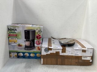 FADWARE NON STICK COOKWARE SET TO INCLUDE NINJA CREAMI ICE CREAM AND FROZEN DESSERT MAKER: LOCATION - F18