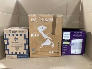 3 X ASSORTED BABY ITEMS TO INCLUDE TOMMEE TIPPEE TWIST AND CLICK ADVANCED NAPPY DISPOSAL SYSTEM: LOCATION - F16