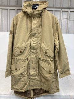 PRETTY GREEN NOMAD PARKA COAT IN SAND SIZE: XXL - RRP - £250: LOCATION - E1