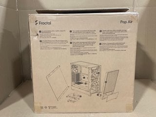 FRACTAL POP AIR COMPUTER CASE IN BLACK WITH CLEAR TINT: LOCATION - F15