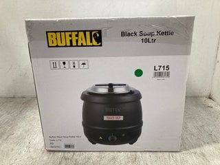 BUFFALO 10L BLACK SOUP KETTLE: LOCATION - E1