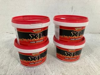 4 X EVER BUILD XL FIRE CEMENT PACKS - 1KG EACH: LOCATION - F9