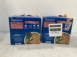 2 X MULTIPACKS OF BUTCHERS HEALTHY HEART WET DOG FOOD - 18 TINS BB: 02/27: LOCATION - F8