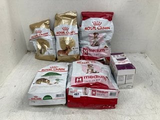 6 X ASSORTED ROYAL CANIN PET FOOD ITEMS TO INCLUDE ACTIVE OUTDOOR FELINE HEALTH DRIED CAT FOOD PACK 2KG BB: 02/26: LOCATION - F7