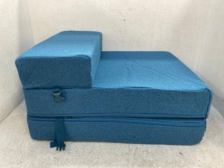 FOLD OUT SPONGY LOUNGER SEAT IN BLUE: LOCATION - F3