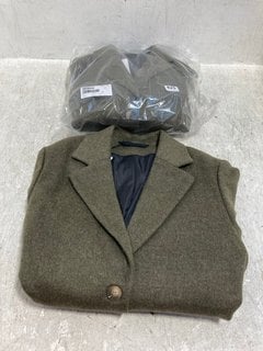 SELECTED FEMME WOOL BLAZER IN DARK GREEN SIZE: 12 - RRP - £150: LOCATION - G7