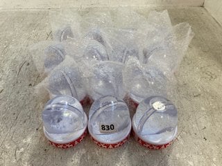 QTY OF REINDEER PRINT BASE PLASTIC SNOW GLOBES: LOCATION - G8