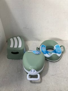 MY CARRY POTTY TO INCLUDE MY CARRY TRAINER SEAT, MY CARRY TRAINER STOOL - IN GREEN: LOCATION - G10