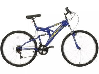 INDI FULL SUSPENSION 1 MENS MOUNTAIN BIKE - 26 INCH WHEEL IN BLUE - RRP £160: LOCATION - A1